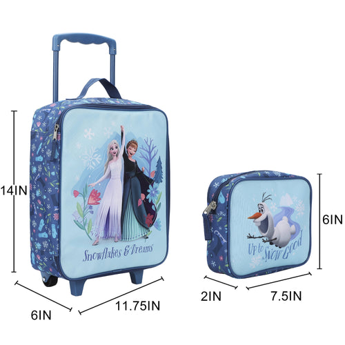 &amp; Anna Kids' 4-Piece Travel Set With Suitcase, Duffle Bag, Toiletries Case, and Luggage Tag