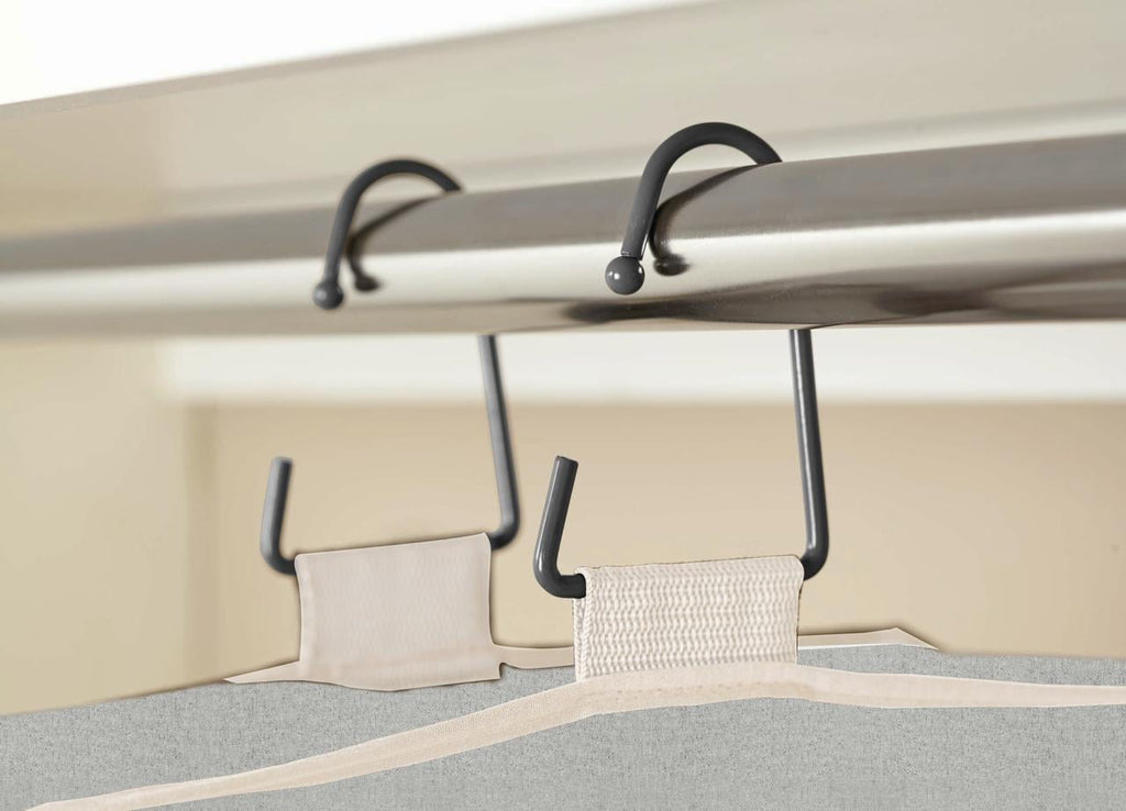 &amp; Gardens 4-Shelf Hanging Closet Organizer with Rack, Gray