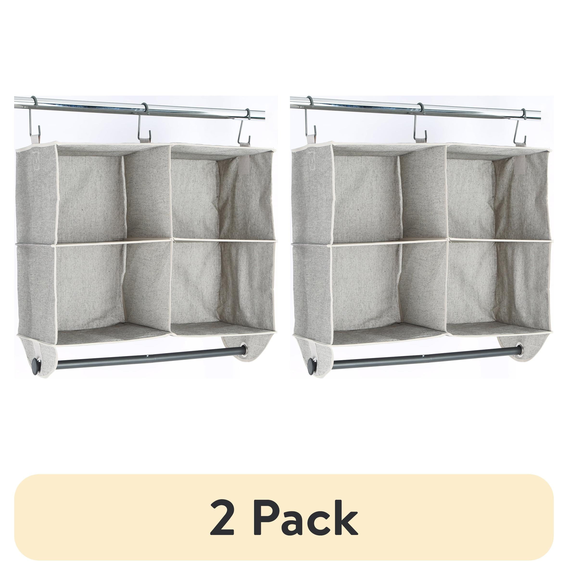 &amp; Gardens 4-Shelf Hanging Closet Organizer with Rack, Gray
