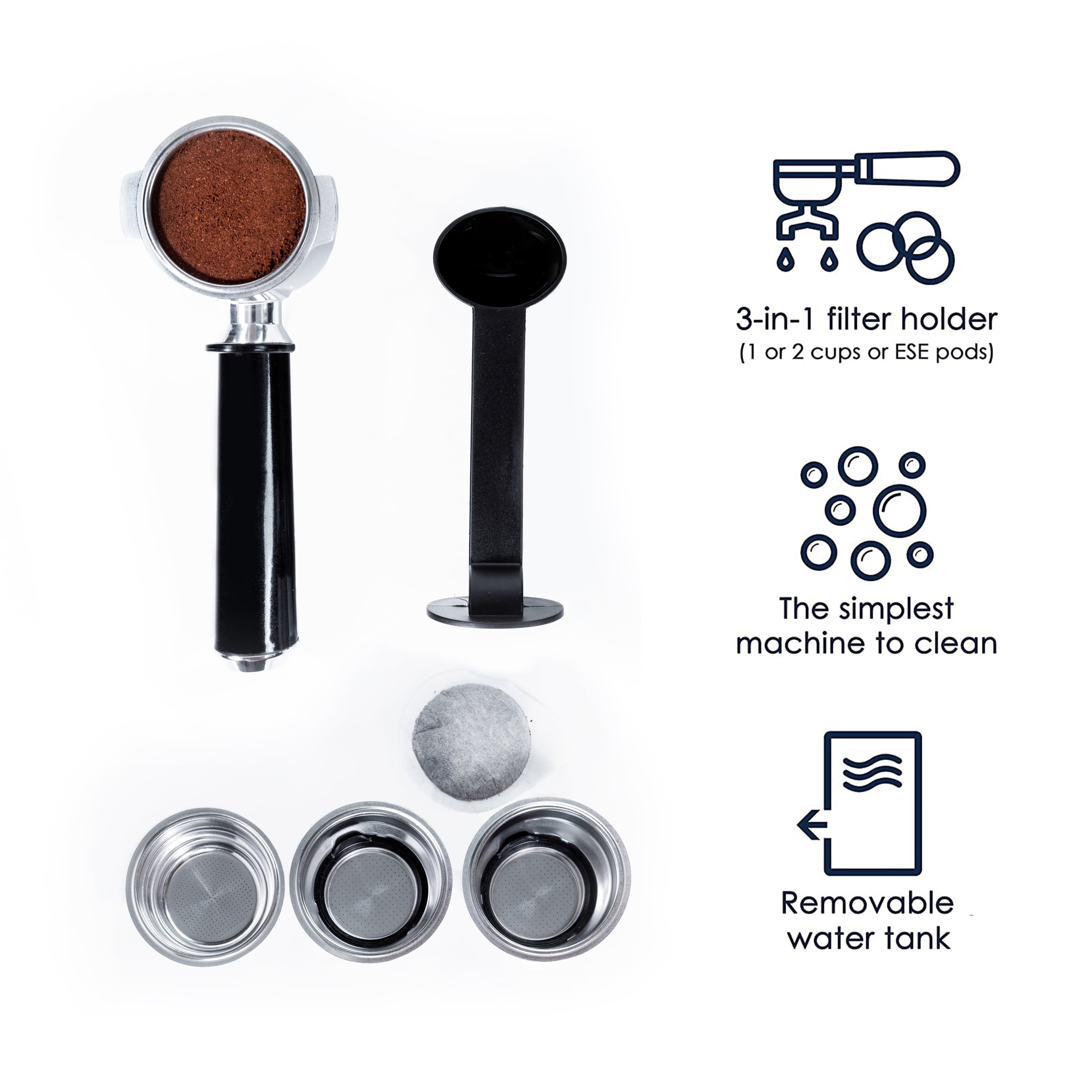 15 Bar Stainless Steel Espresso and Cappuccino Machine with Premium Adjustable Frother